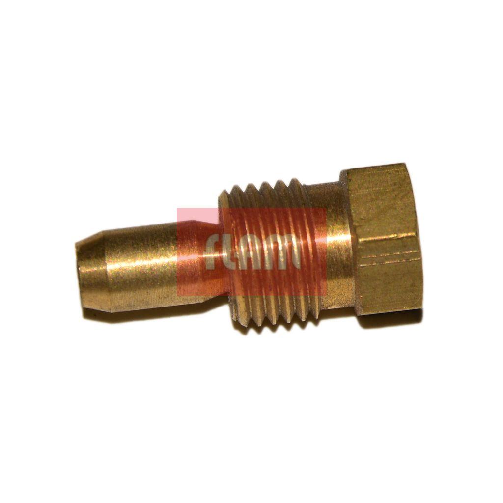 Eendelige Drukmoer met Conische Ring 4mm Waakvlamaansl. Gasblok Maxi.