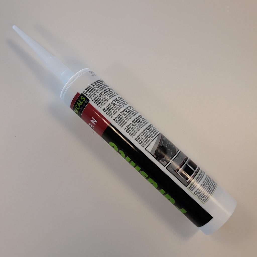 Heat-resistant black silicone in cartridge 310ml.