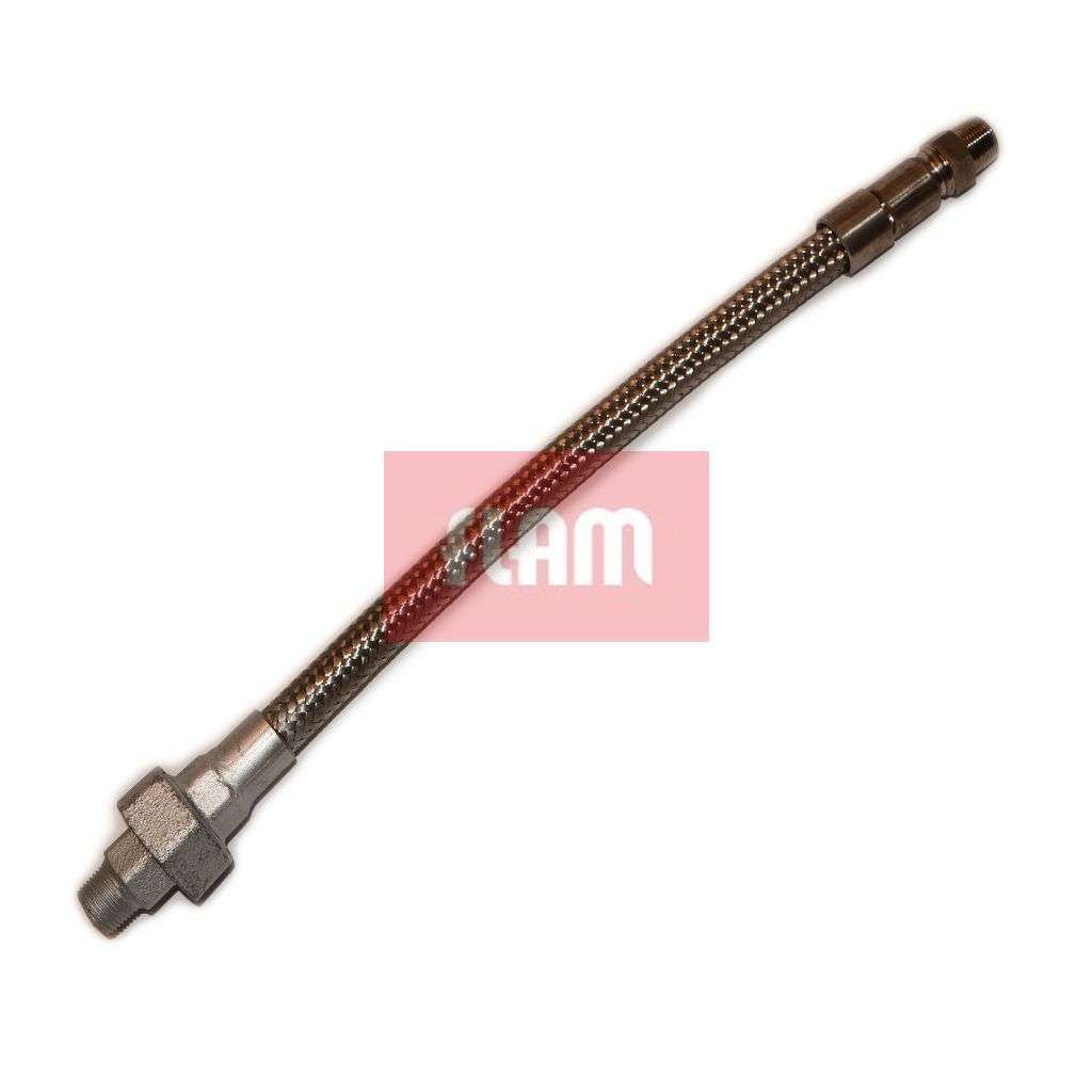 Inox Flexibele L400 3/8" met schroefkoppeling