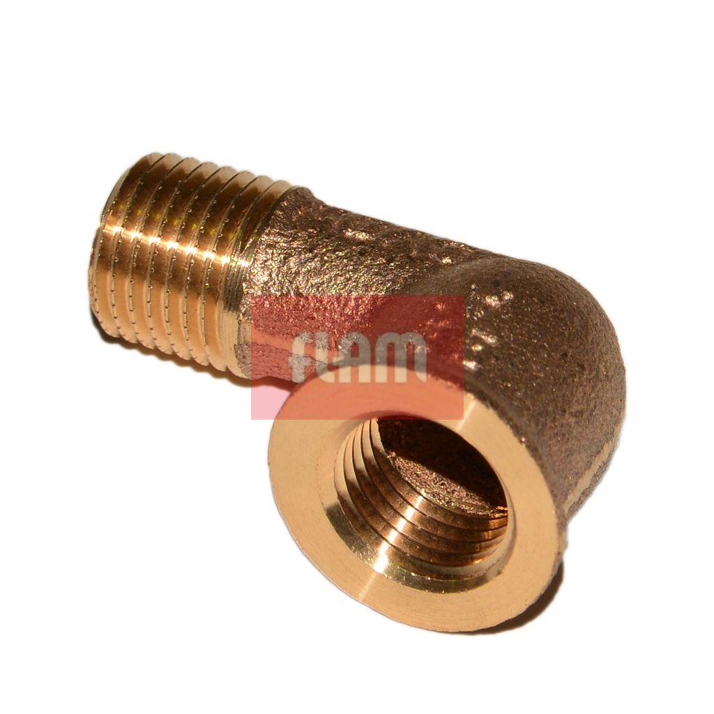 Knie Messing Man./Vrouw. 1/4"