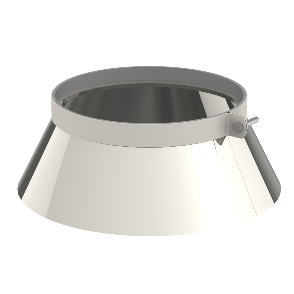 [DWAI.SO.150] Stormkraag Inox dia 200 mm voor Dubbelw. Syst. 150/200 mm